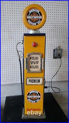 42 Harley Davidson Gas Pump Cabinet with light. Man Cave/Gameroom Decor