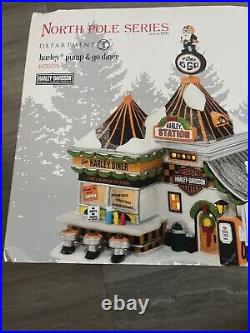 Dept. 56 North Pole Series Harley Davidson Harley Pump & Go Diner