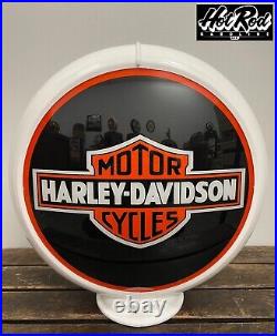 HARLEY DAVIDSON Motorcycles Reproduction 13.5 Gas Pump Globe (White Body)