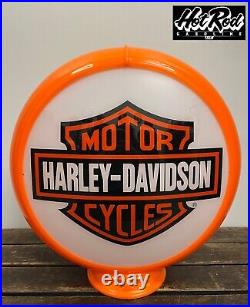 HARLEY DAVIDSON Reproduction 13.5 Gas Pump Globe (Orange Body)