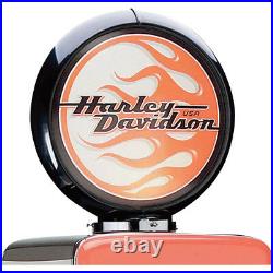 Harley Davidson Gas Pump Glass Display Cabinet Lighted Chrome Case 30L x 90H