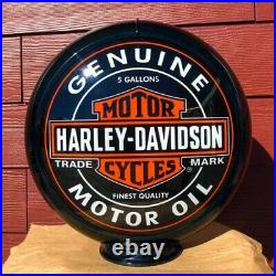 Harley Davidson Genuine Motor Oil Gas Pump Globe or Lamp FREE SHIPPING
