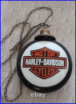 Harley-Davidson /Indian Motorcycle Chain Hanging Gas Pump Globe Light 2 In One