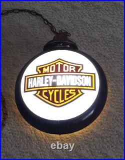Harley-Davidson /Indian Motorcycle Chain Hanging Gas Pump Globe Light 2 In One