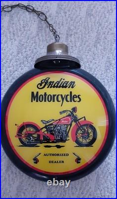 Harley-Davidson /Indian Motorcycle Chain Hanging Gas Pump Globe Light 2 In One