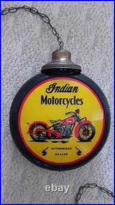 Harley-Davidson /Indian Motorcycle Chain Hanging Gas Pump Globe Light 2 In One