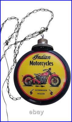 Harley-Davidson /Indian Motorcycle Chain Hanging Gas Pump Globe Light 2 In One