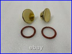 Harley Davidson J Jd F Fd 1916-1924 Priming Pump & Fuel Caps Brass & Gaskets