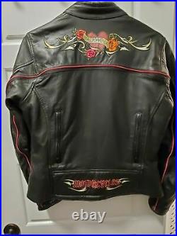 Harley-Davidson Leather 2 IN ONE HD Riding ROSE Jacket Womens Small