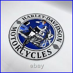 Harley Davidson Motorcycles Pump Vintage Style Porcelain Sign Biker Girl