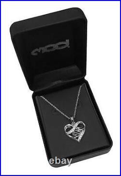 Harley-Davidson Women's Infinity Crystal Thorn Heart Necklace, Sterling Silver