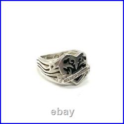 Harley Davidson Women's Sterling Silver Heart Shaped Ring