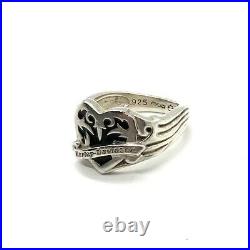 Harley Davidson Women's Sterling Silver Heart Shaped Ring