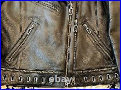 Harley Davidson Womens (M) Leather Jacket Embroidered Special Features Rare