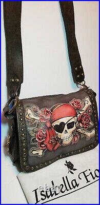 Isabella Fiore Buried Treasure Pirate Jamie Tattoo Shoulder Crossbody Bag $495