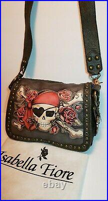 Isabella Fiore Buried Treasure Pirate Jamie Tattoo Shoulder Crossbody Bag $495