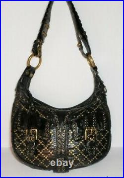 Isabella Fiore Stud Muffin Hobo Adjustable Strap Shoulder Crossbody Bag Mrp$795