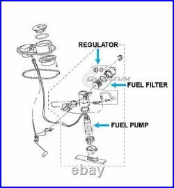 Quantum Fuel Pump +Reg, Filter +Gasket for 04-19 Harley-Davidson Dyna Street Bob