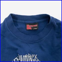 VTG 90s Harley Davidson MDA Love Ride 8 Tshirt Navy Blue Winged Heart Biker