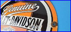 Vintage 16 Harley Davidson Motorcycles Porcelain Gas Service Pump Plate Sign