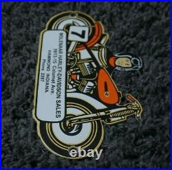 Vintage Harley Davidson Hd Porcelain Sign Gas Oil Motorcycle Station Pump Push