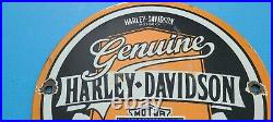 Vintage Harley Davidson Motorcycle Porcelain 7 Gas Genuine Service Pump Sign