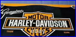 Vintage Harley Davidson Motorcycle Porcelain Biker Gas Service Pump Plate Sign