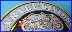 Vintage Harley Davidson Motorcycle Porcelain Classic Ride Gas Station Pump Sign