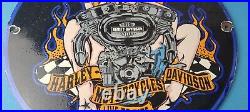 Vintage Harley Davidson Motorcycle Porcelain Live To Ride Gas Pump Plate Sign