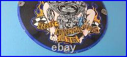 Vintage Harley Davidson Motorcycle Porcelain Live To Ride Gas Pump Plate Sign