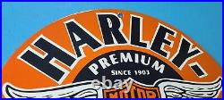 Vintage Harley Davidson Motorcycle Porcelain Premium Quality Gas Pump Plate Sign