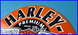 Vintage Harley Davidson Motorcycle Porcelain Premium Quality Gas Pump Plate Sign