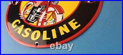 Vintage Harley Davidson Motorcycle Porcelain Signal Gasoline Service Pump Sign