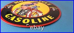 Vintage Harley Davidson Motorcycle Porcelain Signal Gasoline Service Pump Sign