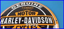 Vintage Harley Davidson Motorcycle Sign Large Porcelain Parts Gas Pump Sign