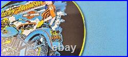Vintage Harley Davidson Motorcycles Porcelain Gas Pump Plate Sign