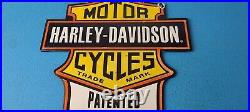 Vintage Harley Davidson Motorcycles Sign Display Gas Pump Porcelain Sign