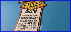 Vintage Harley Davidson Motorcycles Sign Display Gas Pump Porcelain Sign