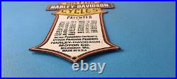 Vintage Harley Davidson Motorcycles Sign Display Gas Pump Porcelain Sign