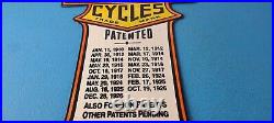 Vintage Harley Davidson Motorcycles Sign Display Gas Pump Porcelain Sign