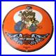 Vintage Harley Davidson Motorcycles Sign Flintstones Porcelain Gas Pump Sign