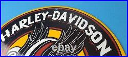 Vintage Harley Davidson Motorcycles Sign Forever Skull Gas Pump Porcelain Sign