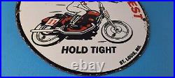 Vintage Harley Davidson Motorcycles Sign Gateway West Porcelain Gas Pump Sign