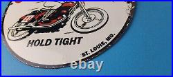 Vintage Harley Davidson Motorcycles Sign Gateway West Porcelain Gas Pump Sign