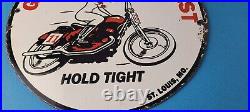 Vintage Harley Davidson Motorcycles Sign Gateway West Porcelain Gas Pump Sign