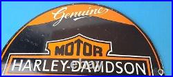 Vintage Harley Davidson Motorcycles Sign Parts Service Porcelain Gas Pump Sign