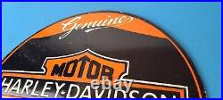 Vintage Harley Davidson Motorcycles Sign Parts Service Porcelain Gas Pump Sign