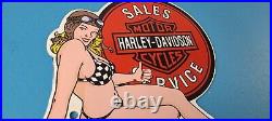 Vintage Harley Davidson Motorcycles Sign Porcelain Gas Pump Sign