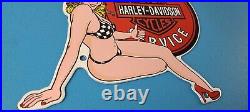 Vintage Harley Davidson Motorcycles Sign Porcelain Gas Pump Sign