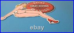 Vintage Harley Davidson Motorcycles Sign Porcelain Gas Pump Sign